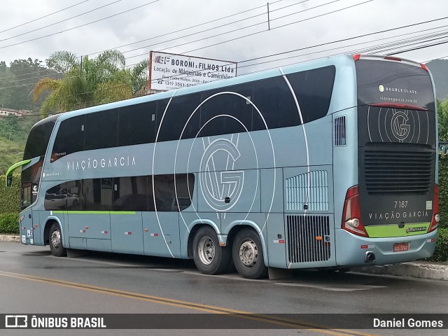 Viação Garcia 7187 na cidade de Ouro Preto, Minas Gerais, Brasil, por Daniel Gomes. ID da foto: 6327634.