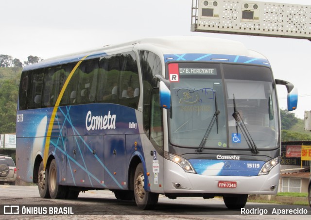 Viação Cometa 15119 na cidade de Conselheiro Lafaiete, Minas Gerais, Brasil, por Rodrigo  Aparecido. ID da foto: 6329826.