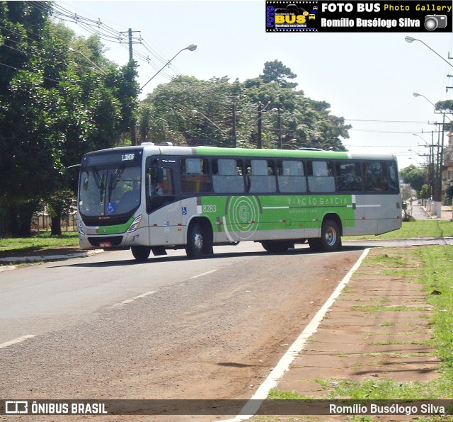 Viação Garcia 8283 na cidade de Rolândia, Paraná, Brasil, por Romílio Busólogo Silva . ID da foto: 6329277.