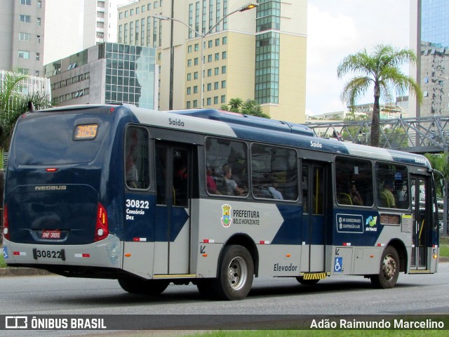 Bettania Ônibus 30822 na cidade de Belo Horizonte, Minas Gerais, Brasil, por Adão Raimundo Marcelino. ID da foto: 6329991.