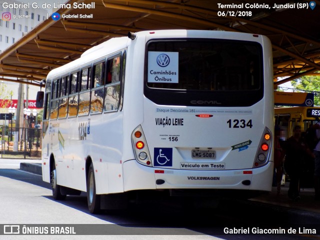 Viação Leme 1234 na cidade de Jundiaí, São Paulo, Brasil, por Gabriel Giacomin de Lima. Número da foto: #6329542.