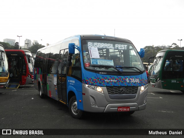 Viação Paratodos > São Jorge > Metropolitana São Paulo > Mobibrasil 6 3846 na cidade de São Paulo, São Paulo, Brasil, por Matheus  Daniel. ID da foto: 6333509.