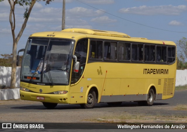 Viação Itapemirim 8563 na cidade de Teresina, Piauí, Brasil, por Wellington Fernandes de Araújo. ID da foto: 6333058.