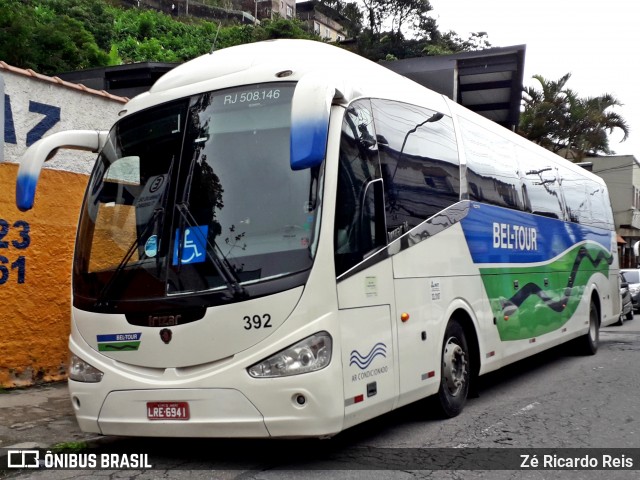 Bel-Tour Transportes e Turismo 392 na cidade de Petrópolis, Rio de Janeiro, Brasil, por Zé Ricardo Reis. Número da foto: #6333554.