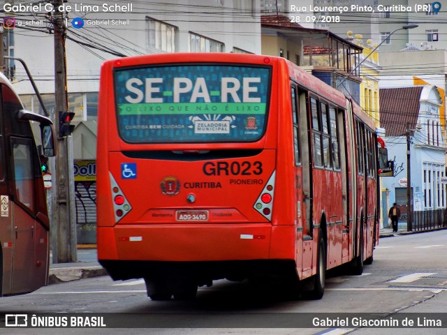 Viação Cidade Sorriso GR023 na cidade de Curitiba, Paraná, Brasil, por Gabriel Giacomin de Lima. ID da foto: 6335718.