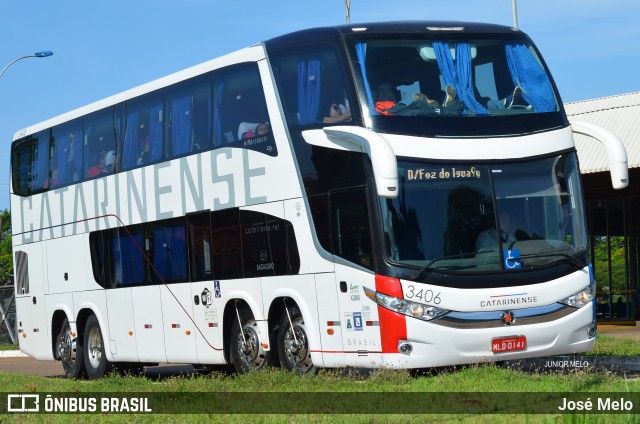 Auto Viação Catarinense 3406 na cidade de Maringá, Paraná, Brasil, por José Melo. ID da foto: 6335723.