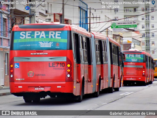 Araucária Transportes Coletivos LE710 na cidade de Curitiba, Paraná, Brasil, por Gabriel Giacomin de Lima. ID da foto: 6335722.