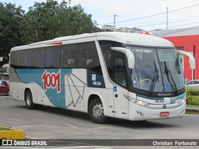 Auto Viação 1001 RJ 108.236 na cidade de Muriaé, Minas Gerais, Brasil, por Christian  Fortunato. ID da foto: 6335682.