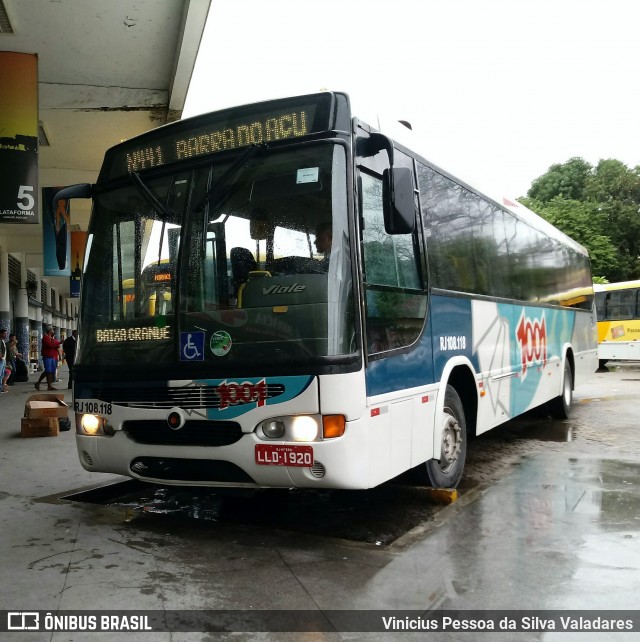 Auto Viação 1001 Rj 108.118 na cidade de Campos dos Goytacazes, Rio de Janeiro, Brasil, por Vinicius Pessoa da Silva Valadares. ID da foto: 6334668.