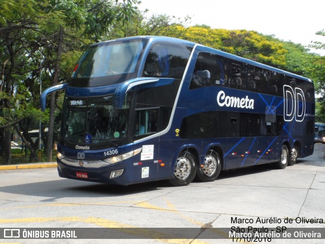 Viação Cometa 14306 na cidade de São Paulo, São Paulo, Brasil, por Marco Aurélio de Oliveira. Número da foto: #6335149.