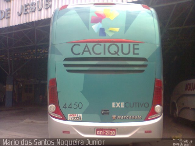 Cacique Transportes 4450 na cidade de Santo Antônio de Jesus, Bahia, Brasil, por Mario dos Santos Nogueira Junior. ID da foto: 5706138.