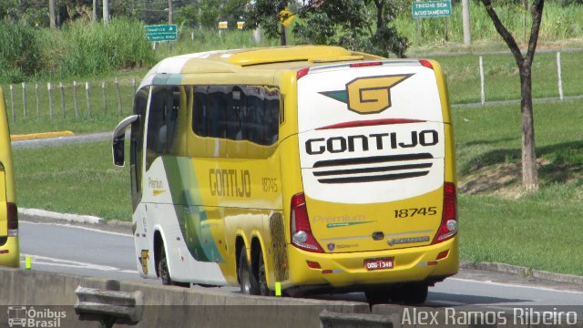Empresa Gontijo de Transportes 18745 na cidade de Roseira, São Paulo, Brasil, por Alex Ramos Ribeiro. Número da foto: #5728680.