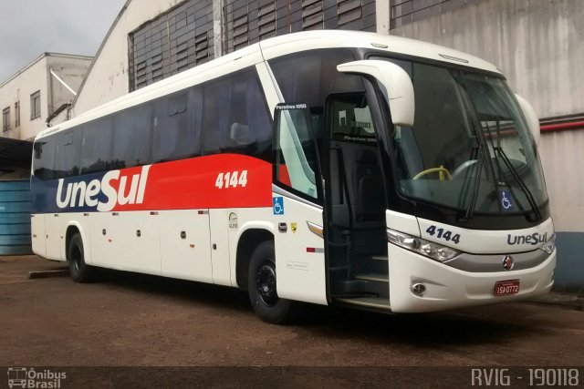 Unesul de Transportes 4144 na cidade de Pato Branco, Paraná, Brasil, por Rodrigo Augusto  Vignaga. ID da foto: 5727310.