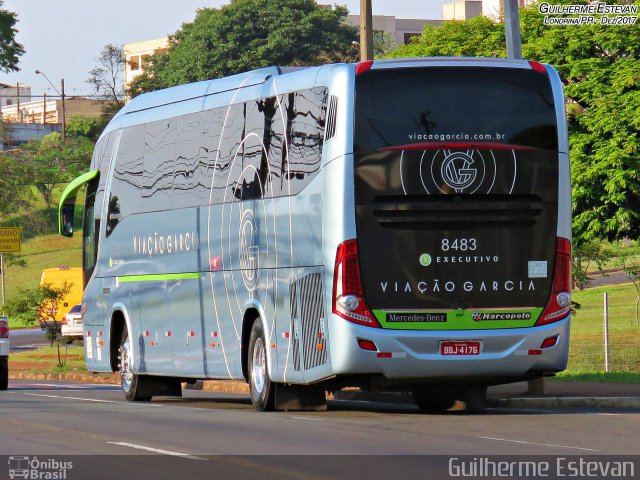 Viação Garcia 8483 na cidade de Londrina, Paraná, Brasil, por Guilherme Estevan. Número da foto: #5727841.