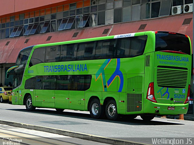 Transbrasiliana Transportes e Turismo 51201 na cidade de Rio de Janeiro, Rio de Janeiro, Brasil, por Wellington de Jesus Santos. ID da foto: 5728375.