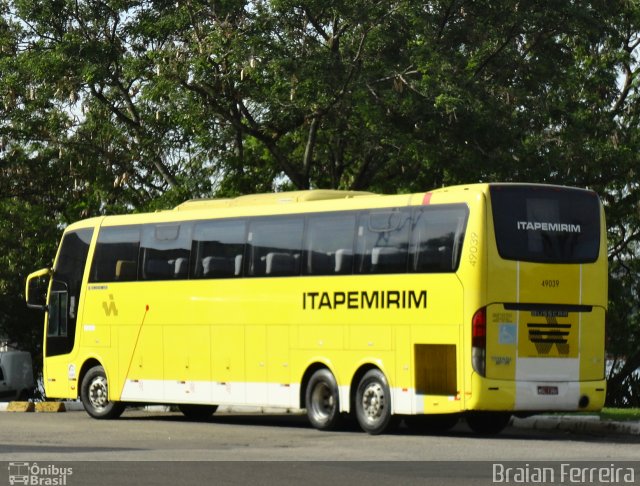 Viação Itapemirim 49039 na cidade de Vitória, Espírito Santo, Brasil, por Braian Ferreira. ID da foto: 5727831.