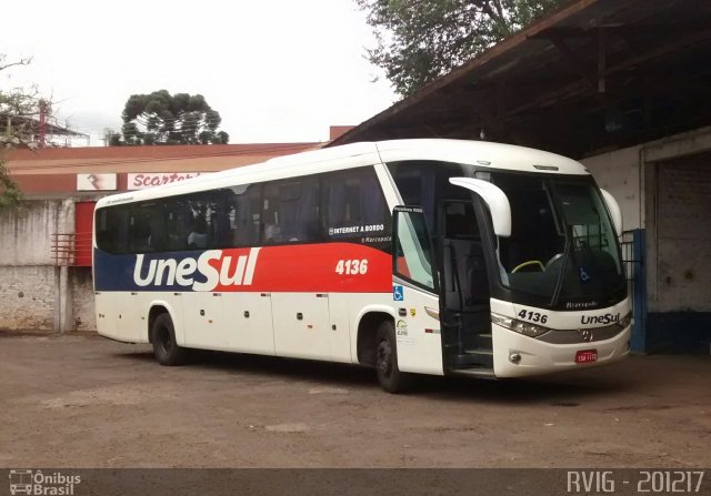 Unesul de Transportes 4136 na cidade de Pato Branco, Paraná, Brasil, por Rodrigo Augusto  Vignaga. ID da foto: 5727311.