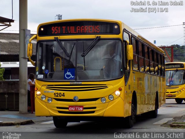 Viação Leme 1204 na cidade de Jundiaí, São Paulo, Brasil, por Gabriel Giacomin de Lima. ID da foto: 5729789.