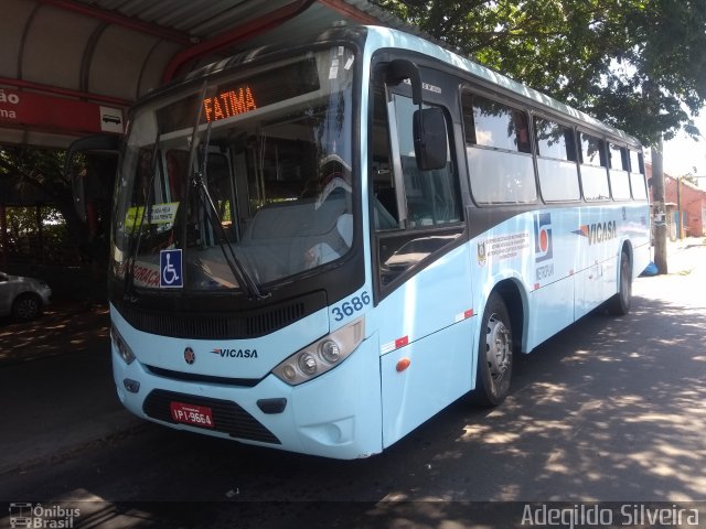 VICASA - Viação Canoense S.A. 3686 na cidade de Canoas, Rio Grande do Sul, Brasil, por Adegildo Silveira. Número da foto: #5730412.