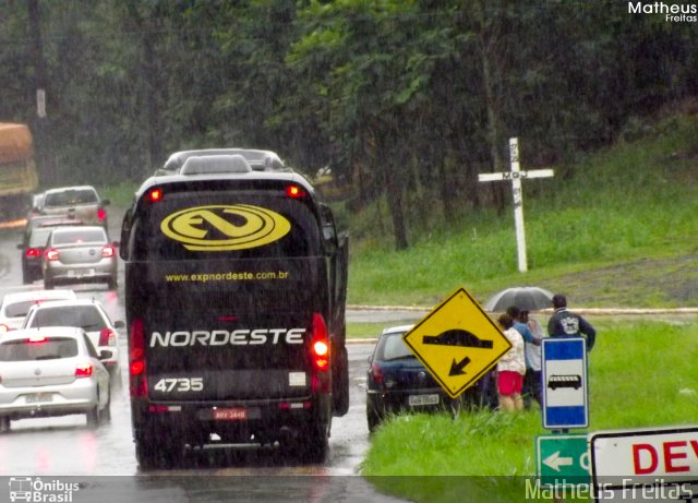 Expresso Nordeste 4735 na cidade de Nova Tebas, Paraná, Brasil, por Matheus Freitas. ID da foto: 5731067.