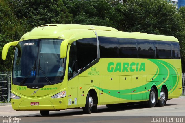 Viação Garcia 7849 na cidade de Curitiba, Paraná, Brasil, por Luan Lenon. ID da foto: 5739881.