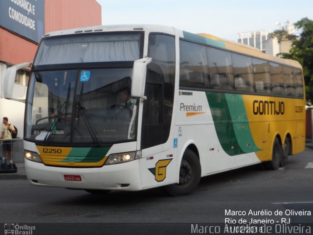 Empresa Gontijo de Transportes 12250 na cidade de Rio de Janeiro, Rio de Janeiro, Brasil, por Marco Aurélio de Oliveira. ID da foto: 5737942.