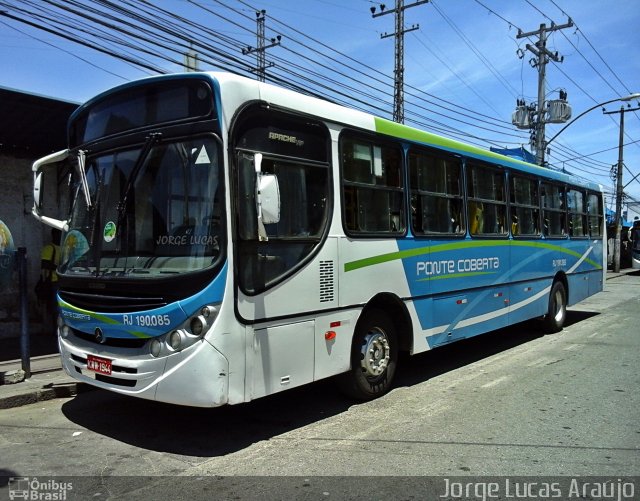 Viação Ponte Coberta RJ 190.085 na cidade de Rio de Janeiro, Rio de Janeiro, Brasil, por Jorge Lucas Araújo. Número da foto: #5742430.