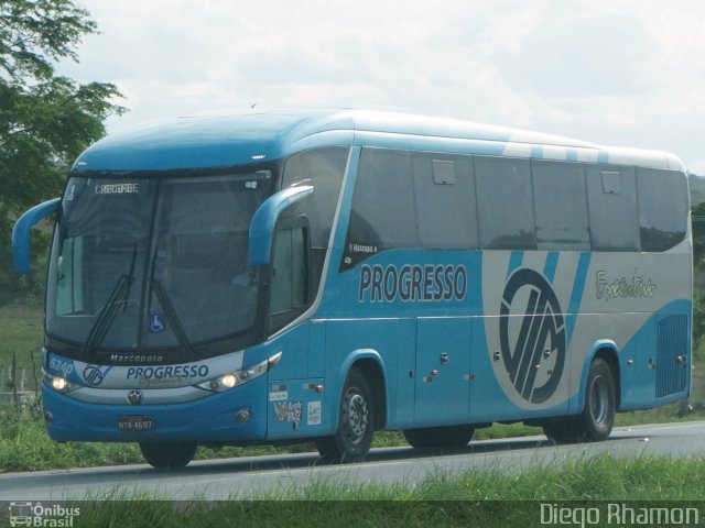 Auto Viação Progresso 6240 na cidade de Sobrado, Paraíba, Brasil, por Diego Rhamon Reis da Silva. ID da foto: 5742676.