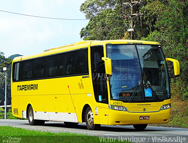 Viação Itapemirim 45813 na cidade de Petrópolis, Rio de Janeiro, Brasil, por Victor Henrique. ID da foto: 5745346.