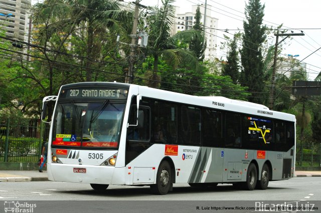 Metra - Sistema Metropolitano de Transporte 5305 na cidade de São Bernardo do Campo, São Paulo, Brasil, por Ricardo Luiz. ID da foto: 5749145.