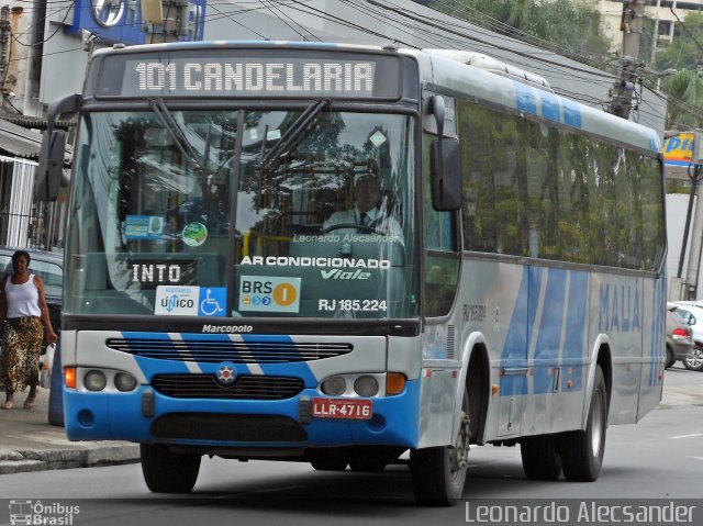 Viação Mauá RJ 185.224 na cidade de Niterói, Rio de Janeiro, Brasil, por Leonardo Alecsander. ID da foto: 5750339.