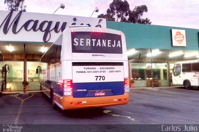 Viação Sertaneja 770 na cidade de Caetanópolis, Minas Gerais, Brasil, por Carlos Julio. ID da foto: 5749098.