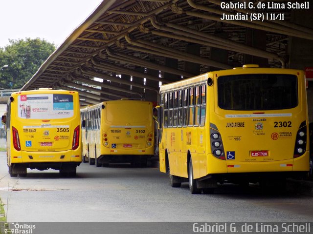 Viação Jundiaiense 2302 na cidade de Jundiaí, São Paulo, Brasil, por Gabriel Giacomin de Lima. ID da foto: 5748036.