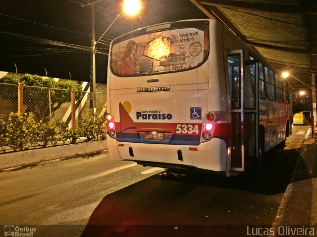 AVP - Auto Viação Paraíso 5334 na cidade de Aracaju, Sergipe, Brasil, por Lucas Oliveira. Número da foto: #5752287.