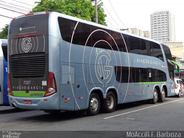 Viação Garcia 7337 na cidade de São Paulo, São Paulo, Brasil, por Moaccir  Francisco Barboza. ID da foto: 5753124.