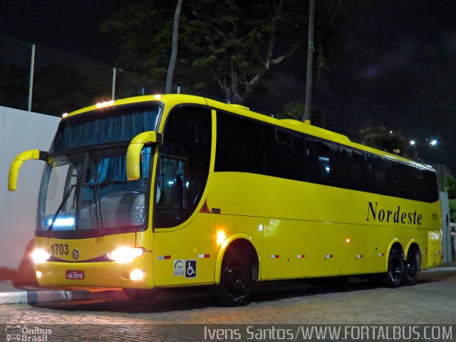 Viação Nordeste 1703 na cidade de Fortaleza, Ceará, Brasil, por Ivam Santos. ID da foto: 5752603.