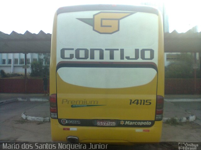 Empresa Gontijo de Transportes 14115 na cidade de Ribeira do Pombal, Bahia, Brasil, por Mario dos Santos Nogueira Junior. Número da foto: #5751782.