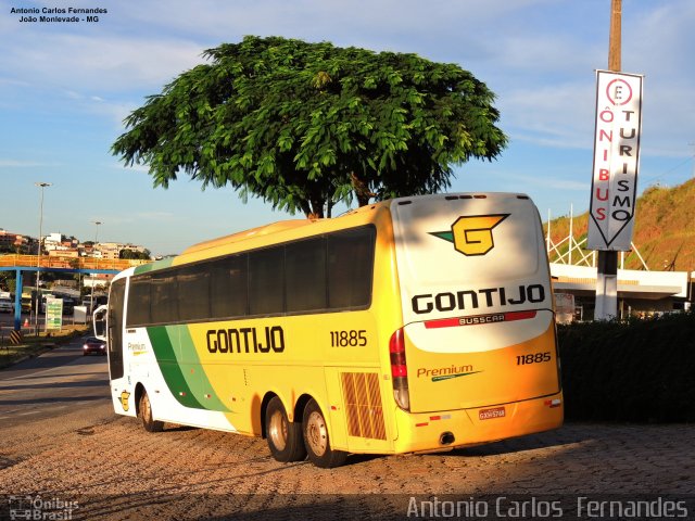 Empresa Gontijo de Transportes 11885 na cidade de João Monlevade, Minas Gerais, Brasil, por Antonio Carlos Fernandes. ID da foto: 5707865.