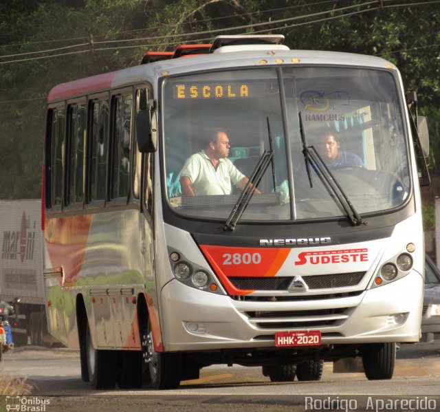 Sudeste Transporte e Turismo 2800 na cidade de Conselheiro Lafaiete, Minas Gerais, Brasil, por Rodrigo  Aparecido. ID da foto: 5709551.