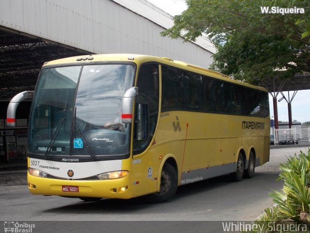 Viação Itapemirim 5027 na cidade de Vitória, Espírito Santo, Brasil, por Whitiney Siqueira. ID da foto: 5709361.