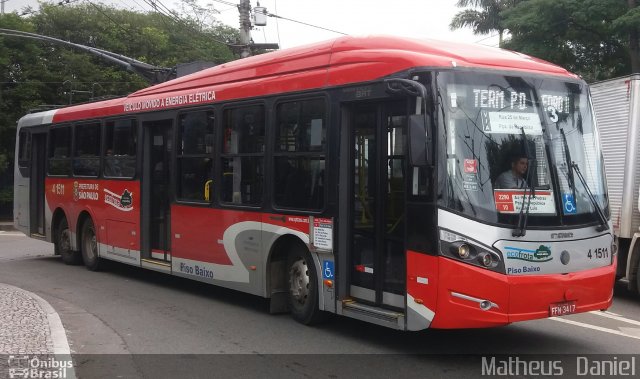 Himalaia Transportes > Ambiental Transportes Urbanos 4 1511 na cidade de São Paulo, São Paulo, Brasil, por Matheus  Daniel. ID da foto: 5709798.