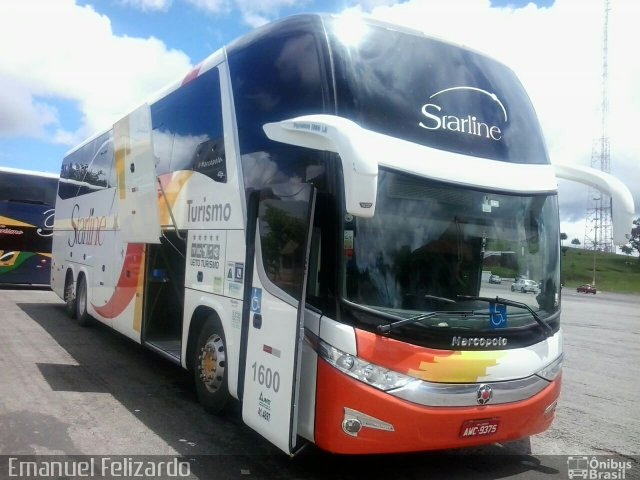 Starline Turismo 1600 na cidade de Aparecida, São Paulo, Brasil, por Emanuel Vitor  Felizardo. Número da foto: #5754592.
