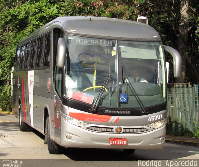 Empresa de Ônibus Pássaro Marron 45301 na cidade de São Paulo, São Paulo, Brasil, por Rodrigo  Aparecido. Número da foto: #5754676.