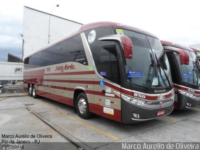 Santa Maria Fretamento e Turismo > Transportes Santa Maria(SP) 850 na cidade de Rio de Janeiro, Rio de Janeiro, Brasil, por Marco Aurélio de Oliveira. Número da foto: #5755826.
