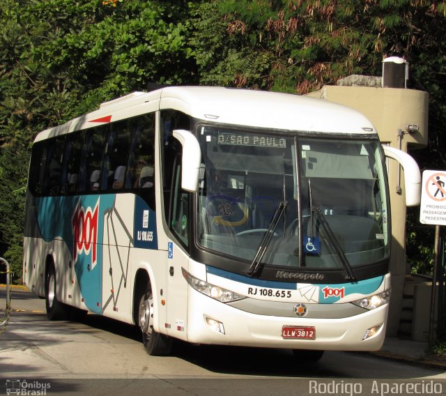 Auto Viação 1001 RJ 108.655 na cidade de São Paulo, São Paulo, Brasil, por Rodrigo  Aparecido. ID da foto: 5754656.