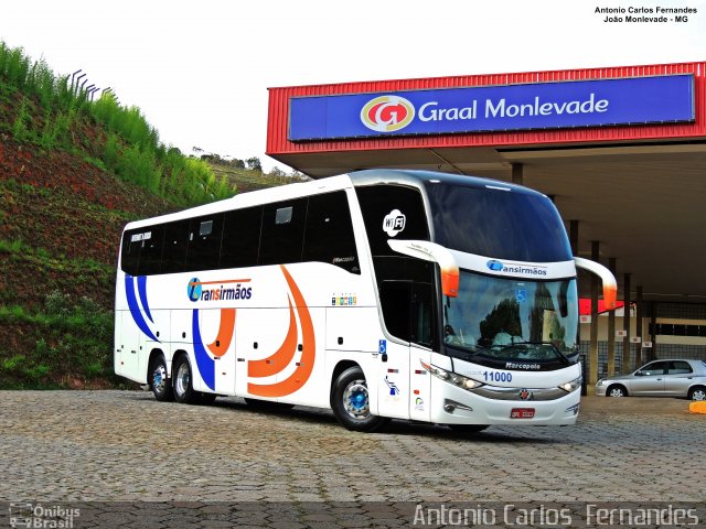 Transirmãos Turismo 11000 na cidade de João Monlevade, Minas Gerais, Brasil, por Antonio Carlos Fernandes. Número da foto: #5756383.