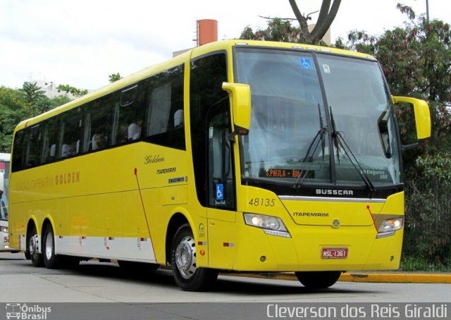 Viação Itapemirim 48135 na cidade de São Paulo, São Paulo, Brasil, por Cleverson dos Reis Giraldi. ID da foto: 5757723.