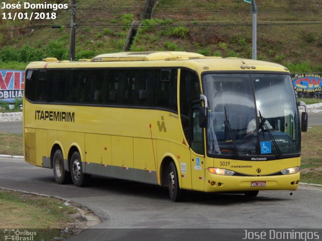 Viação Itapemirim 5039 na cidade de Aracaju, Sergipe, Brasil, por José Domingos. ID da foto: 5759427.