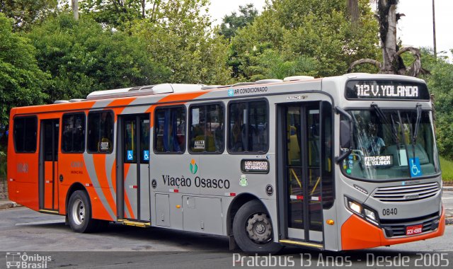 Viação Osasco 0840 na cidade de Osasco, São Paulo, Brasil, por Cristiano Soares da Silva. Número da foto: #5759524.