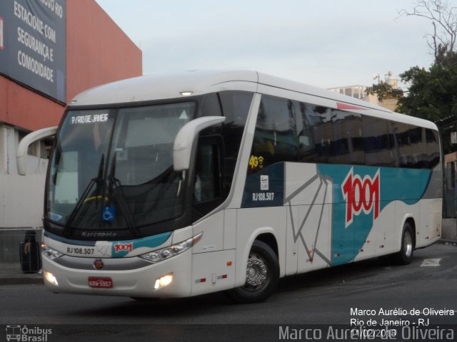 Auto Viação 1001 RJ 108.507 na cidade de Rio de Janeiro, Rio de Janeiro, Brasil, por Marco Aurélio de Oliveira. Número da foto: #5759149.